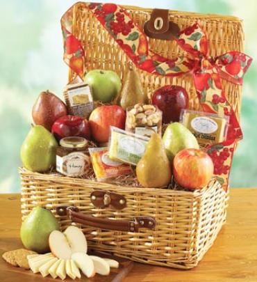 Elegant Fruit & Cheese Basket