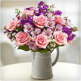 MAKE HER DAY BOUQUET WITH PINK ROSES