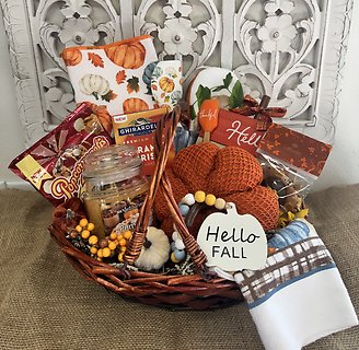 HELLO FALL GIFT BASKET WITH TREATS