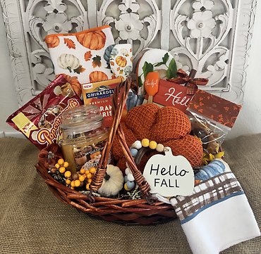 HELLO FALL GIFT BASKET WITH TREATS