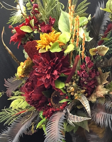 SOLD!!! COWBOY DOUBLE BOOT SILK ARRANGEMENT