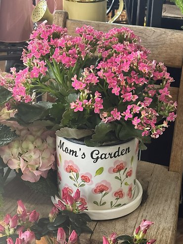 MOM\'S GARDEN CERAMIC FLOWER POT