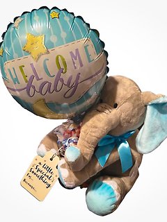 ADORABLE BABY BOY ELEPHANT BALLOON CANDY