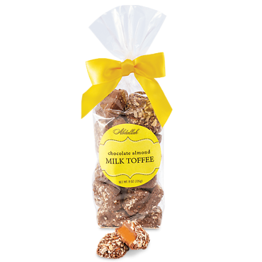 ABDALLAH BUTTER ALMOND TOFFEE 7oz BAG MILK CHOCOLATE SPRING