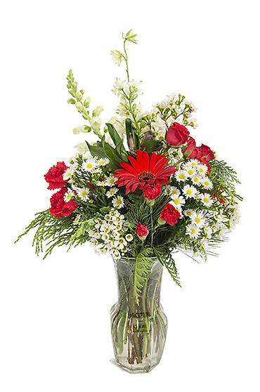 WINTERS PRETTY SEASONAL VASED FLOWERS