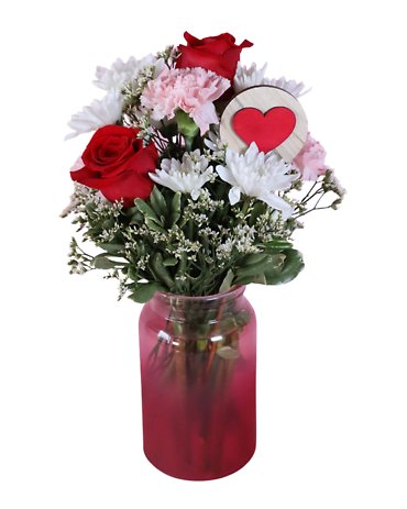 LOVE OF MY LIFE WITH RED ROSES