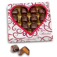 EMBOSSED HEART BOX ASSORTED CHOCOLATES 12.25oz