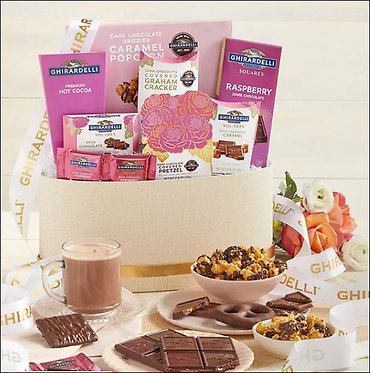 PURPLE CLASSIC GHIRARDELLI GIFT BASKET GRANDE