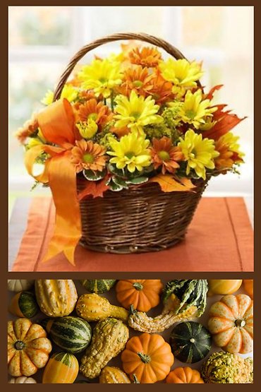 PRETTY FALL DAISY BASKET