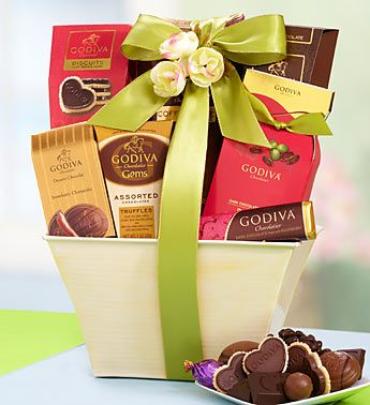 GODIVA CHOCOLATE SPRING DELIGHT BASKET