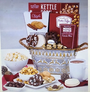 Deluxe Sparkling Snow Sweets & Treats Basket
