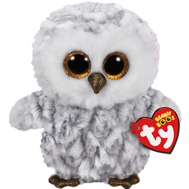 OWLETTE TY BEANIE BOO WHITE & GREY OWL