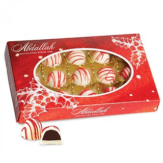 ABDALLAH PEPPERMINT WHIPPING CREAM TRUFFLES RED BOX 6oz