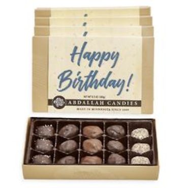 ABDALLAH HAPPY BIRTHDAY GREETING CARD CHOCOLATE BOX 5.5oz