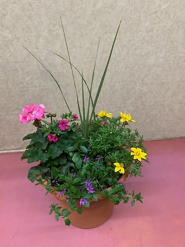 ROUND OUTDOOR PLANTER 12\"