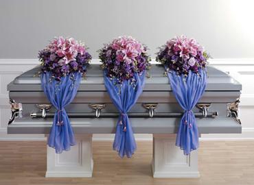 Casket Spray with Fabric Drape