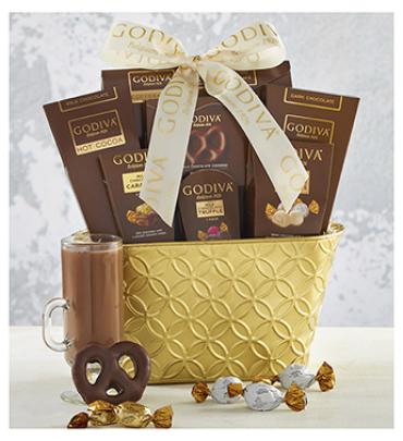 GODIVA DECADENCE GIFT BASKET  DELUXE