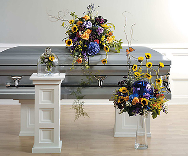 Garden-Inspired Casket Spray