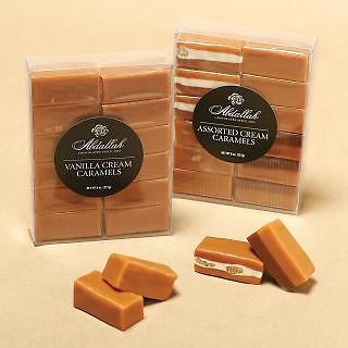 ABDALLAH WRAPPED ASSORTED CARAMELS 8oz See Thru Box