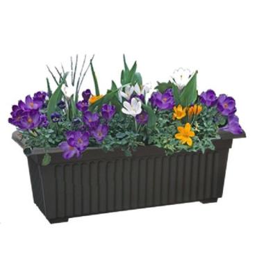 OUTDOOR RECTANGULAR 18\" FLOWER GARDEN PLANTER