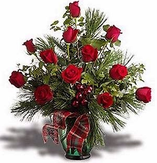 WINTERS RED ROSES DELIGHT