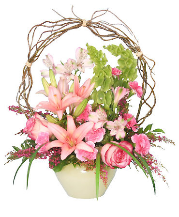 PINK TRELLIS FLOWER GARDEN