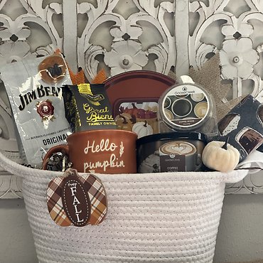 AUTUMN COFFEE COOKIES CANDLE GIFT BASKET