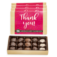 Abdallah Wrapped ASSORTED Caramels 8oz See Thru Box