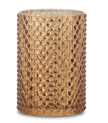 AMBER WAVES FALL ARRANGEMENT IN CHAMPAGNE HOBNAIL VASE