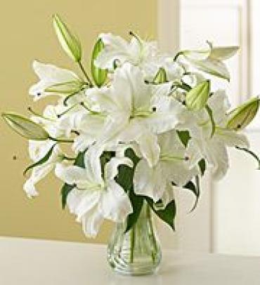 White Oriental Lily Bouquet