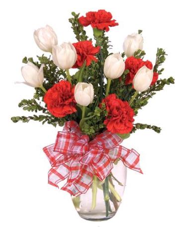 SWEET RED & WHITE CARNIVAL BOUQUET