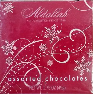 ABDALLAH 4 PIECE ASSORTED CHOCOLATES WINTER ORNAMENT BOX