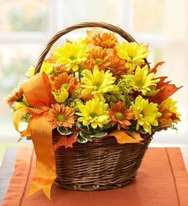 PRETTY FALL DAISY BASKET