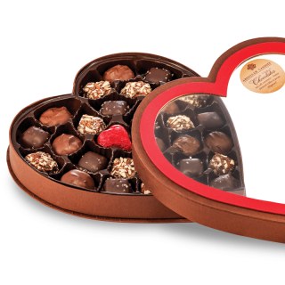 TRIPLE CHOCOLATE HEART TREAT BOX 5 oz