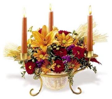 Autumn Candlestick Centerpiece
