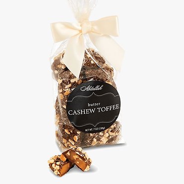 ABDALLAH BUTTER CASHEW TOFFEE 7oz BAG MILK CHOCOLATE