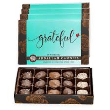 ABDALLAH GRATEFUL GREETING CARD CHOCOLATE ASSORTED 5.5oz