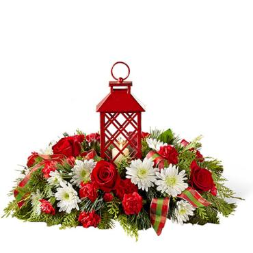 RED LANTERN SEASONAL CENTERPIECE