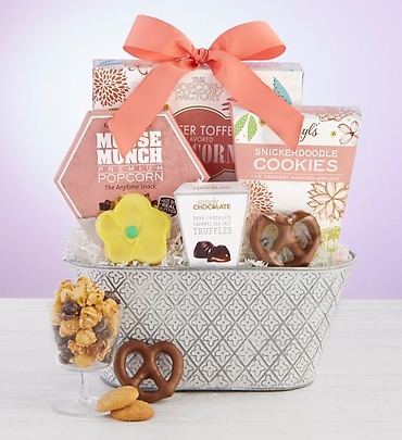 FULL BLOOM SWEET TREATS GIFT BASKET DELUXE