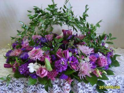 Lavender Memorial Urn Wreath