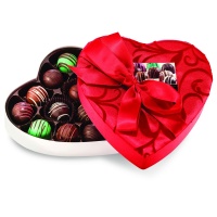 EMBOSSED HEART BOX ASSORTED CHOCOLATES 12.25oz