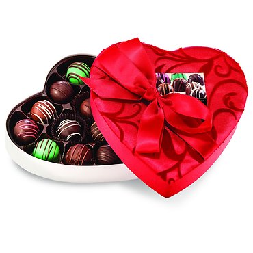 Fancy Fabric Heart Assorted Mini Truffles 5.5oz