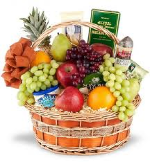 Gourmet & Fruit Basket With Pineapple