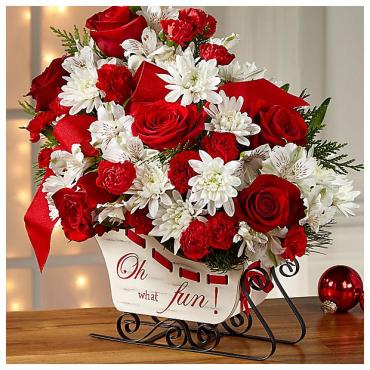 WINTER SLEIGH TRADITIONS BOUQUET \"OH WHAT FUN!\"