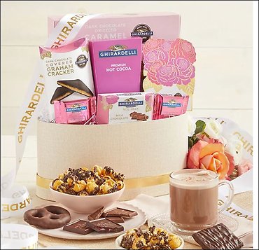 PURPLE CLASSIC GHIRARDELLI GIFT BASKET DELUXE