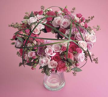 Loving Pink and Magenta Wreath