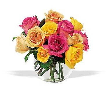 One Dozen Rose Bowl Bouquet