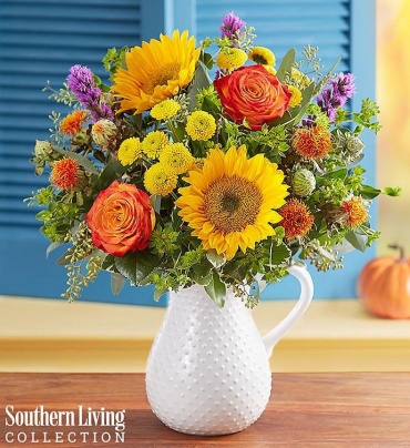 FALL FARMHOUSE MIDWESTERN PITCHER BOUQUET