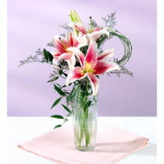 Stargazer Lily Bud Vase Arrangement