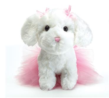 BALLERINA WHITE PUPPY DOG WITH TUTU